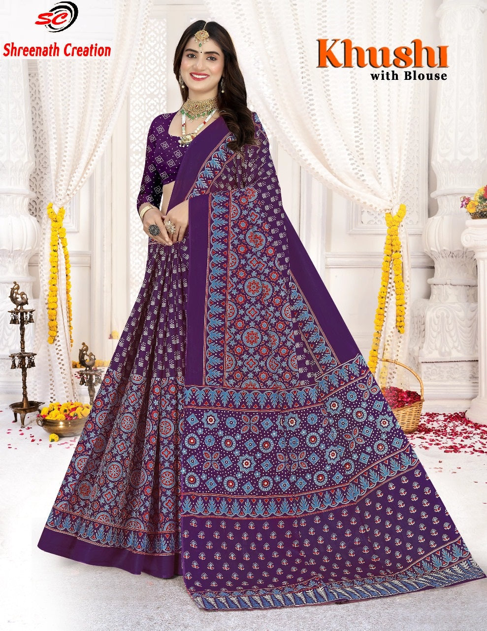 Khushi Sc Cotton Sarees Supplier Gujarat