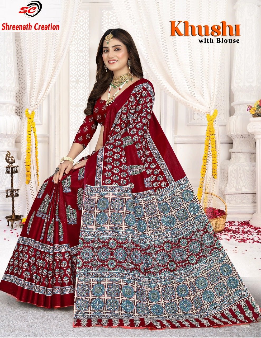 Khushi Sc Cotton Sarees Supplier Gujarat