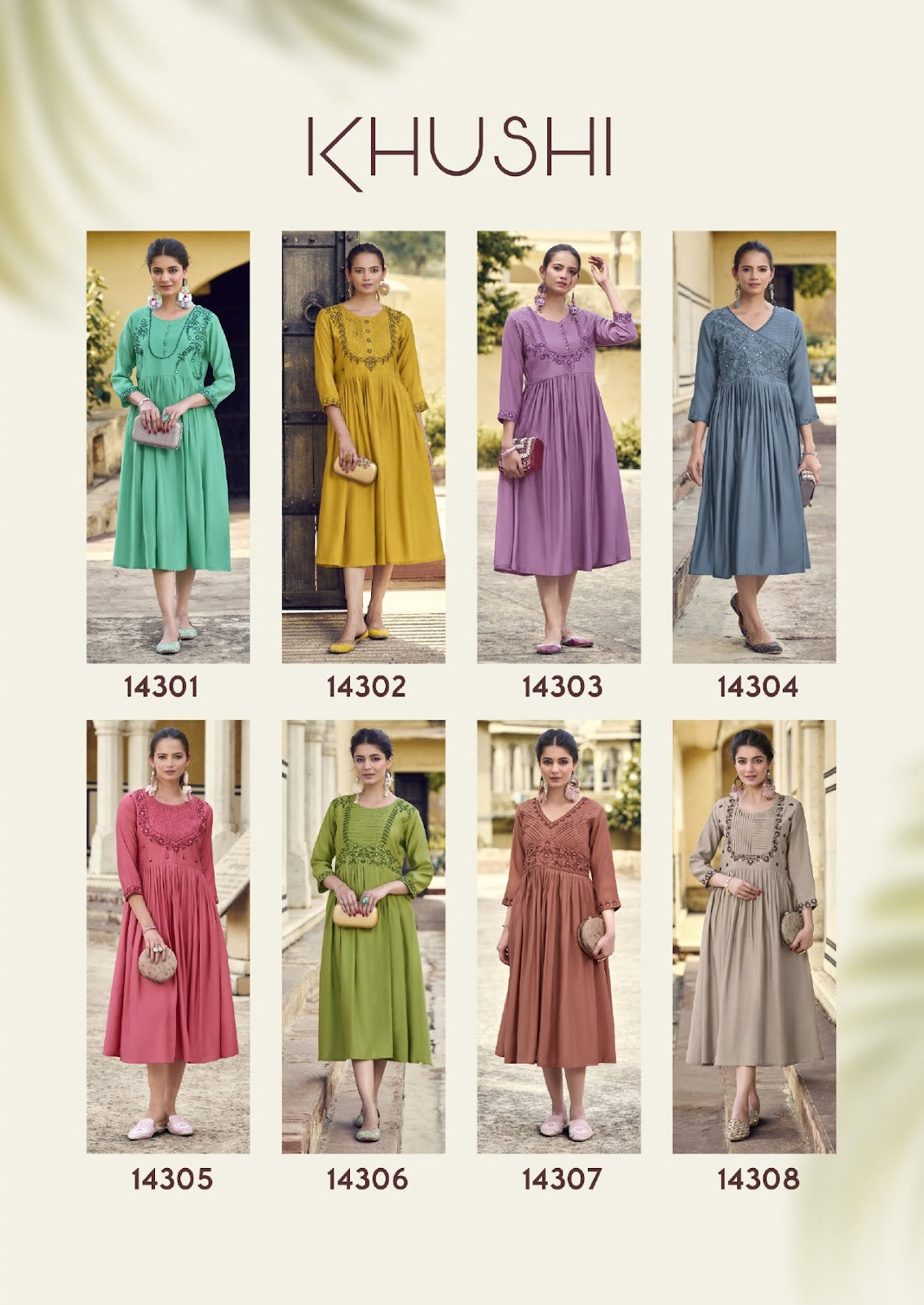 Khushi Valas Roman Silk Anarkali Kurtis Supplier Gujarat