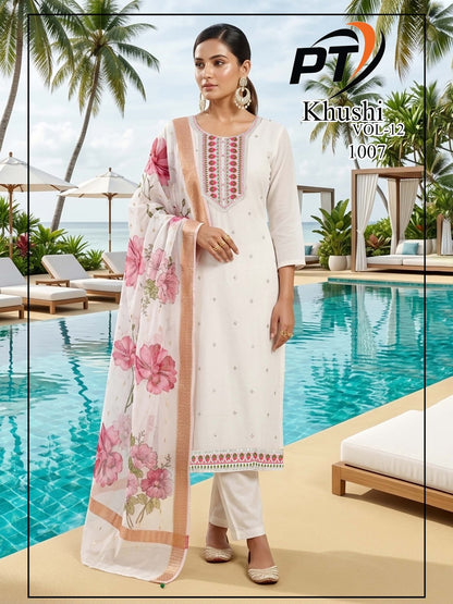 Khushi Vol 12 Pt Roman Silk Readymade Pant Style Suits Manufacturer Gujarat