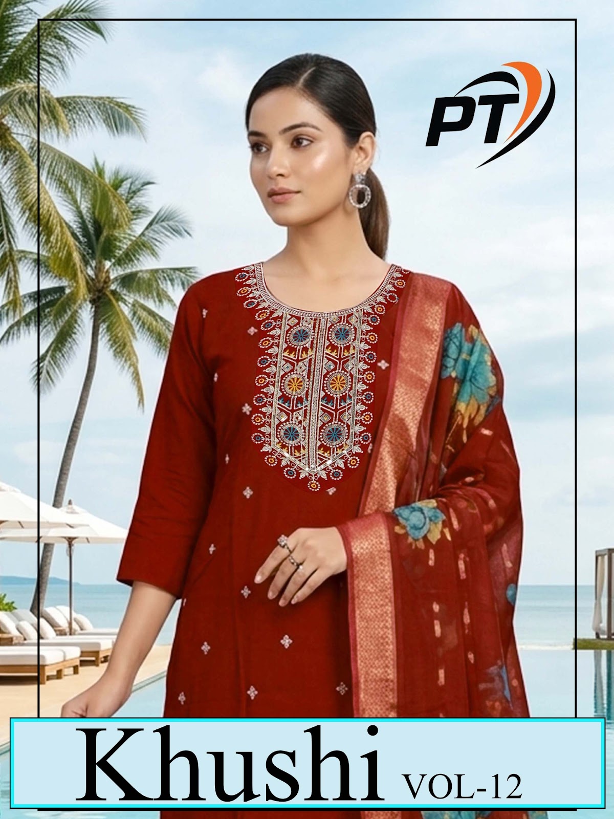 Khushi Vol 12 Pt Roman Silk Readymade Pant Style Suits Manufacturer Gujarat