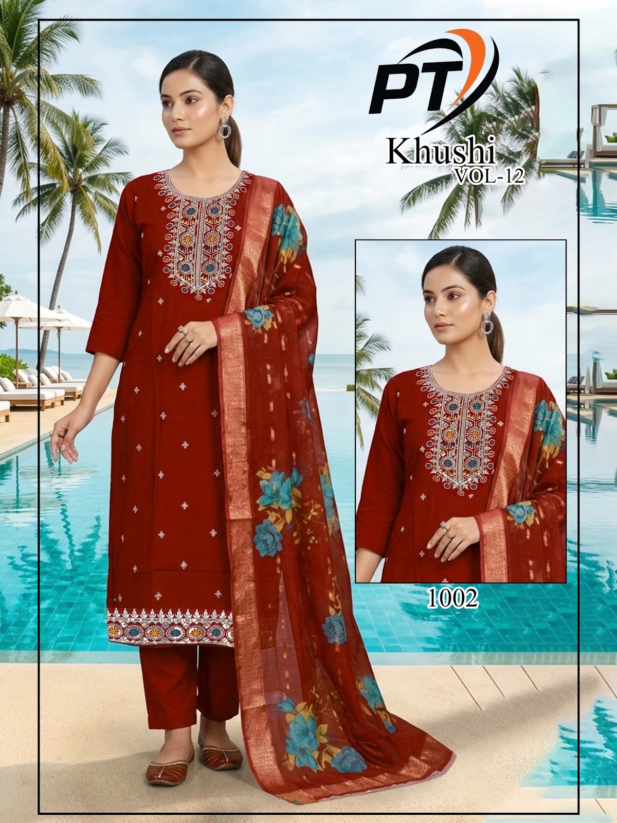 Khushi Vol 12 Pt Roman Silk Readymade Pant Style Suits Manufacturer Gujarat