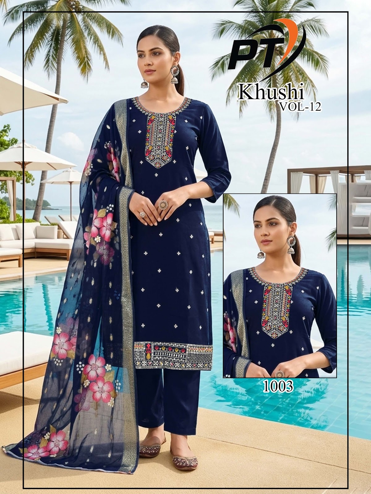 Khushi Vol 12 Pt Roman Silk Readymade Pant Style Suits Manufacturer Gujarat
