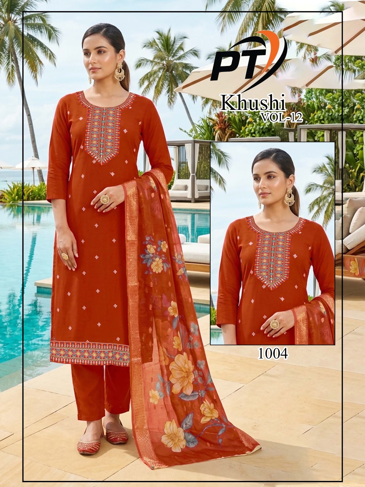 Khushi Vol 12 Pt Roman Silk Readymade Pant Style Suits Manufacturer Gujarat
