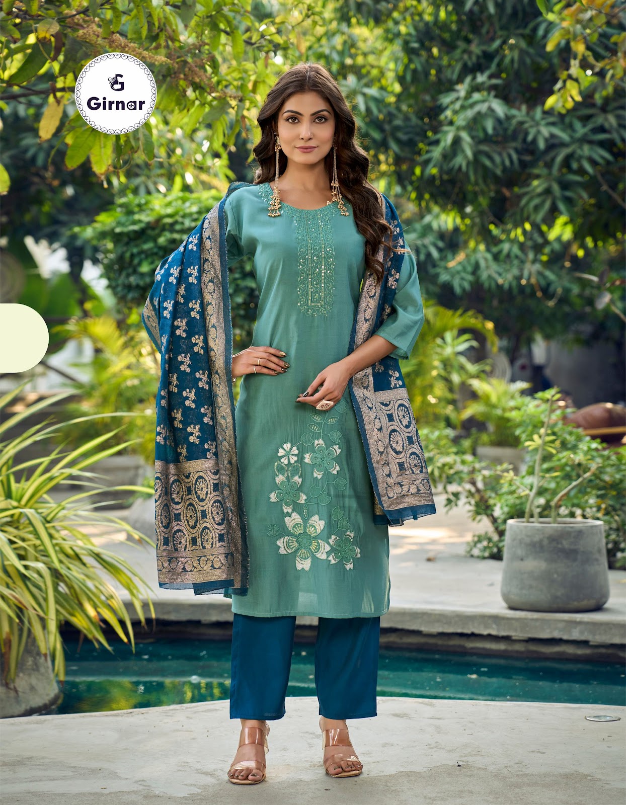 Khushi Vol 1 Girnar Roman Readymade Pant Style Suits Wholesaler Ahmedabad