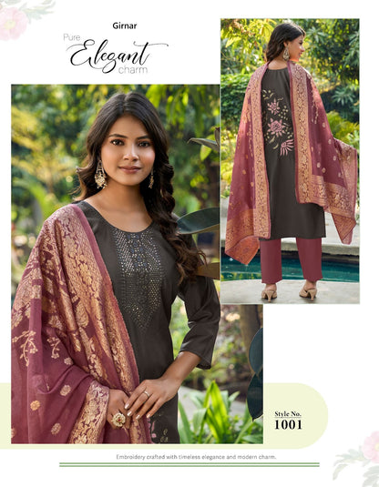 Khushi Vol 1 Girnar Roman Readymade Pant Style Suits Wholesaler Ahmedabad