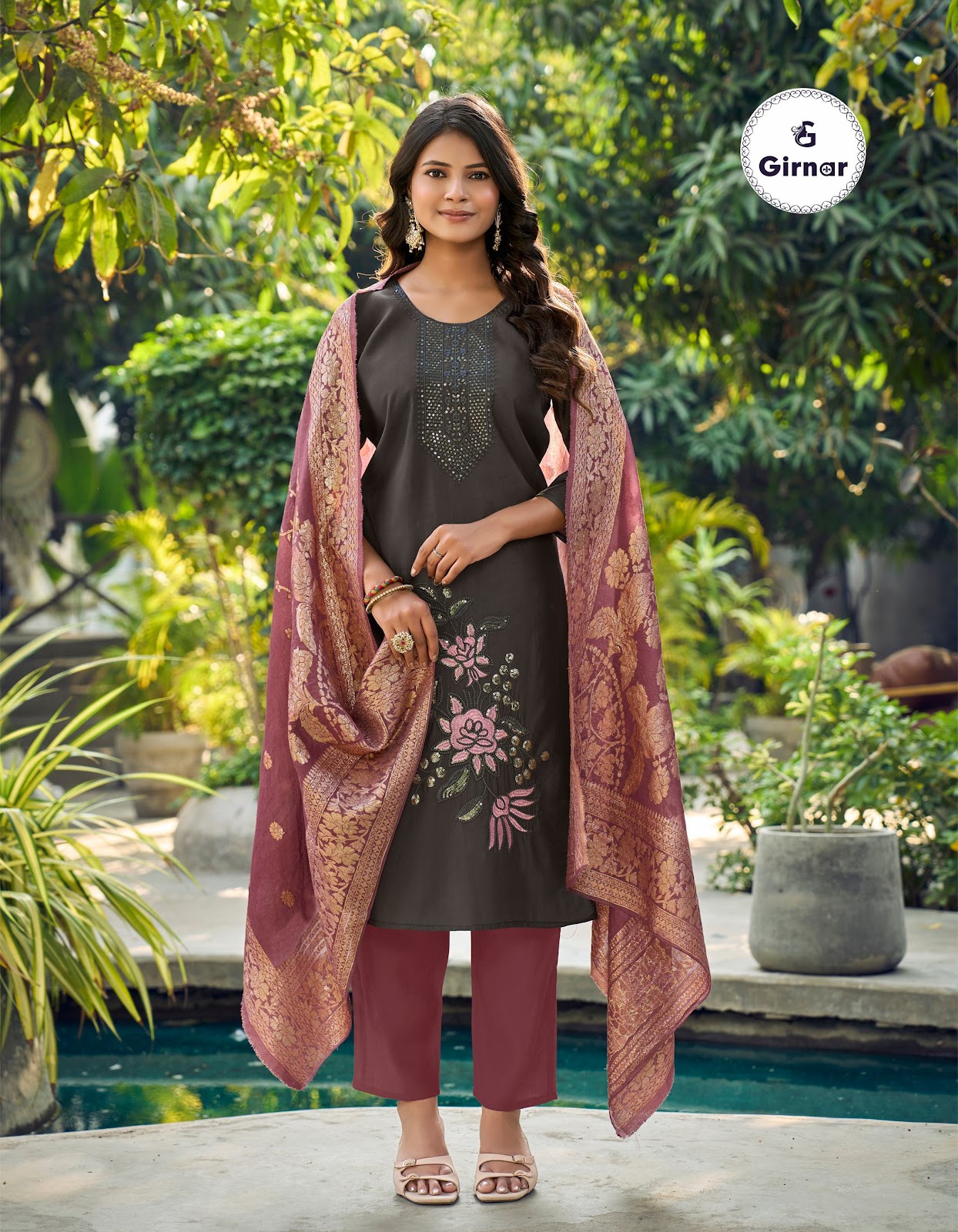 Khushi Vol 1 Girnar Roman Readymade Pant Style Suits Wholesaler Ahmedabad
