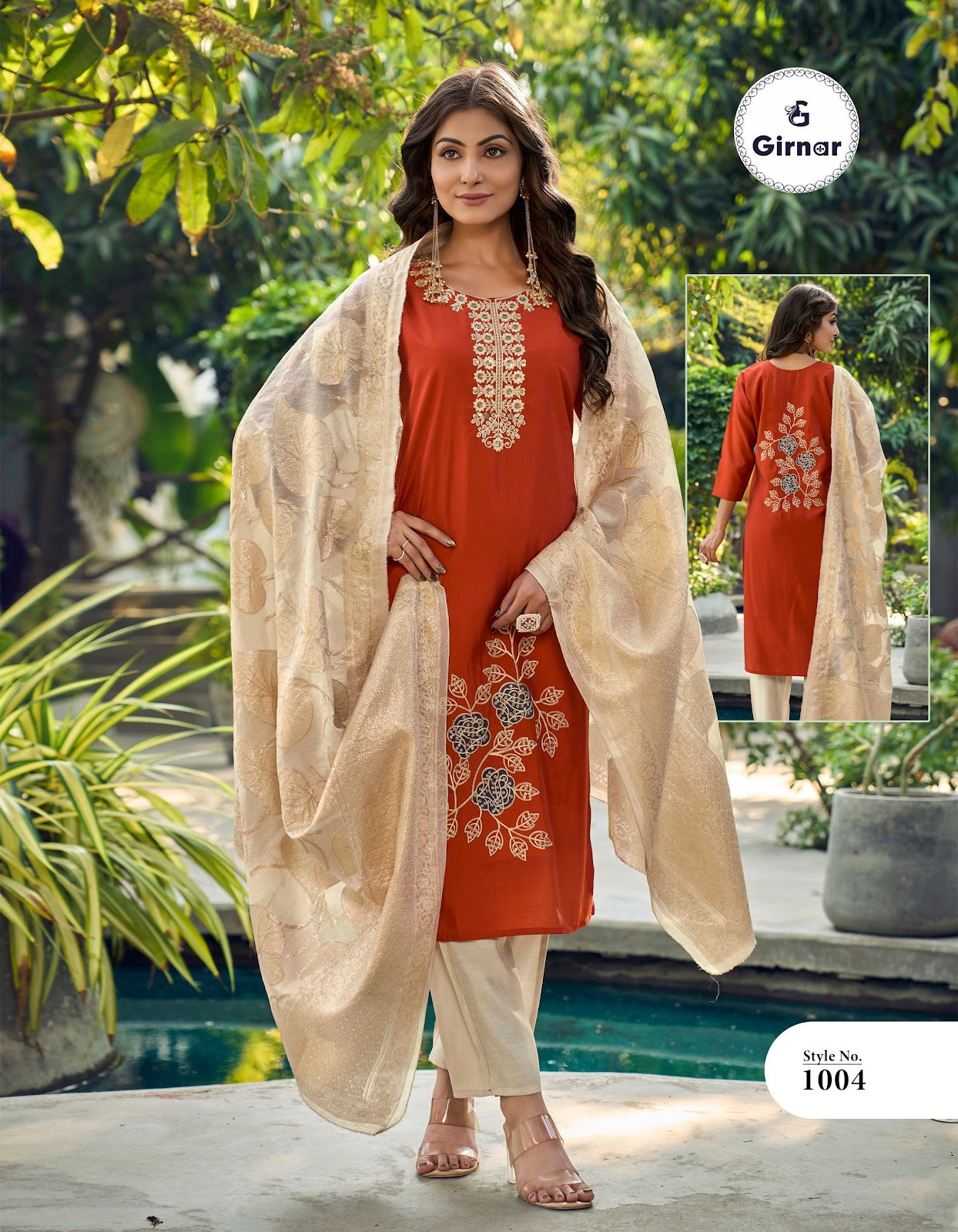 Khushi Vol 1 Girnar Roman Readymade Pant Style Suits Wholesaler Ahmedabad