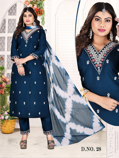 Khushi Vol 1 Kt Roman Silk Readymade Pant Style Suits Supplier Ahmedabad