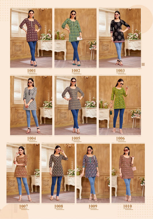 Khushi Vol 1 Miss World Choice Cotton Short Kurtis Supplier India