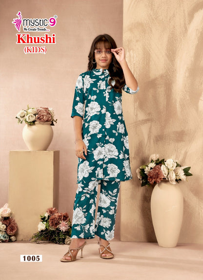 Khushi Vol 1 Mystic 9 Viscose Girls Co Ord Set Manufacturer Ahmedabad