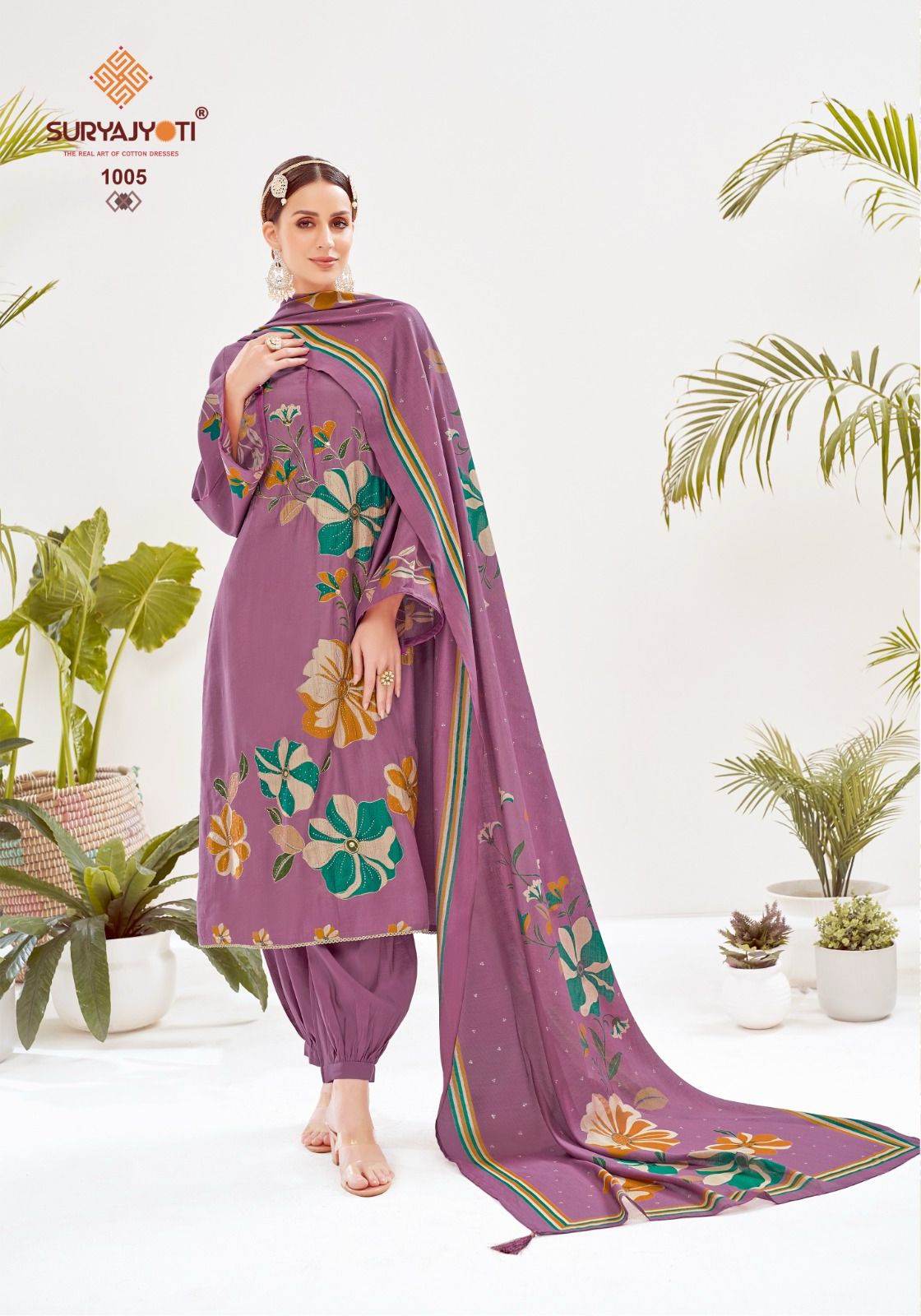 Khushi Vol 1 Suryajyoti Roman Vertigan Pant Style Suits Supplier India