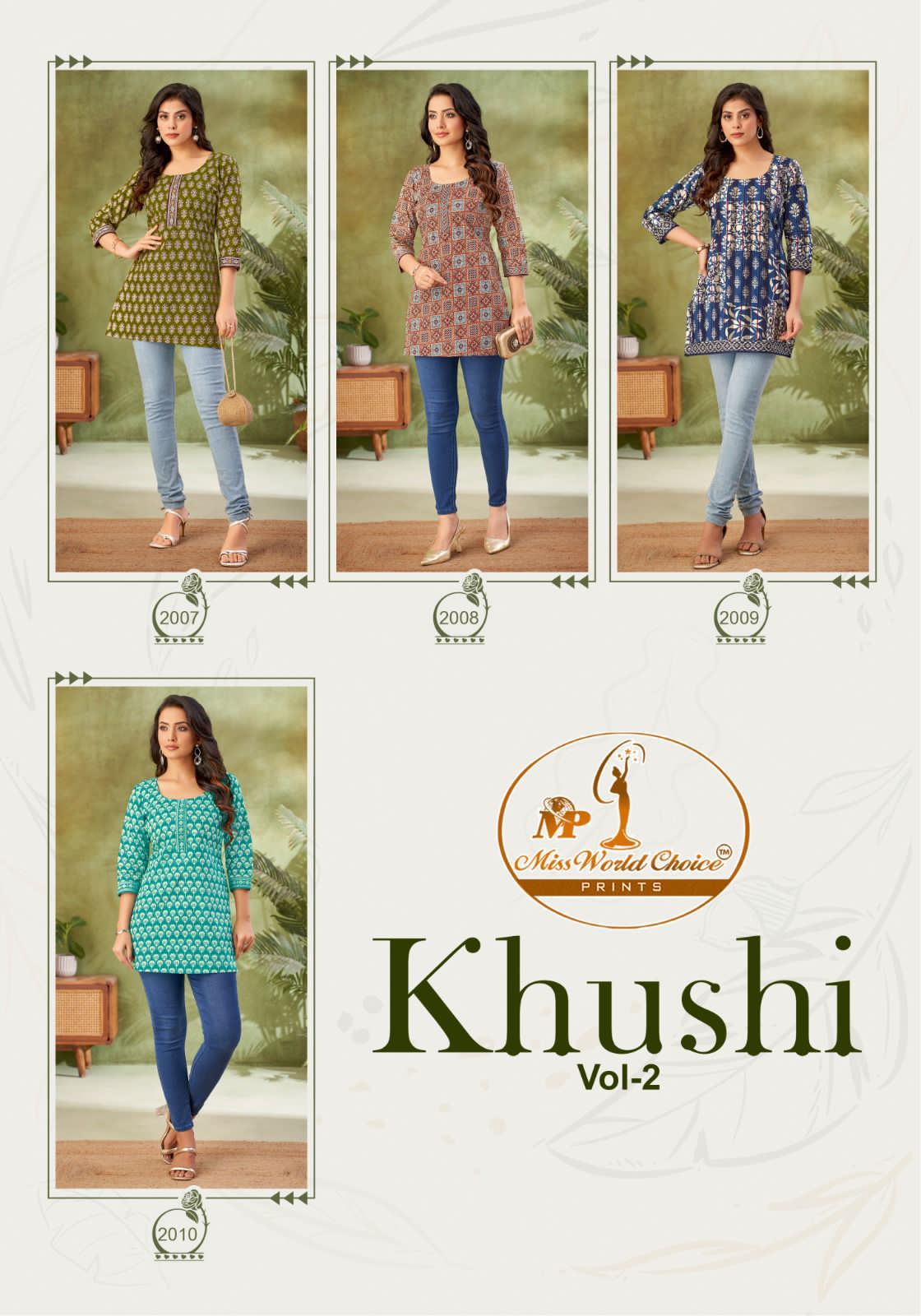 Khushi Vol 2 Miss World Choice Cotton Short Kurtis Wholesale Price