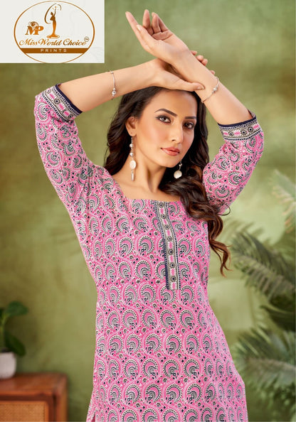 Khushi Vol 2 Miss World Choice Cotton Short Kurtis Wholesale Price