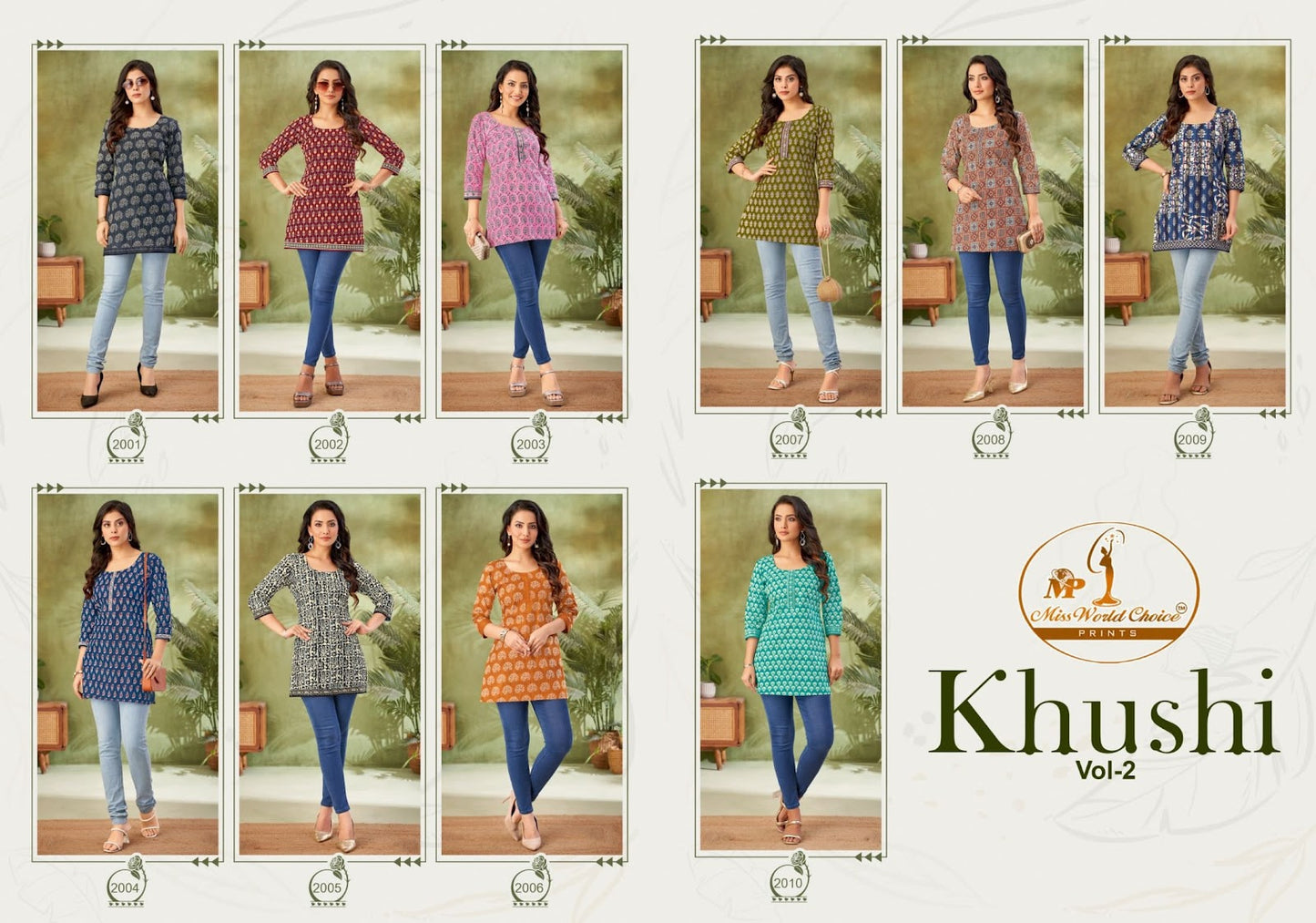 Khushi Vol 2 Miss World Choice Cotton Short Kurtis Wholesale Price