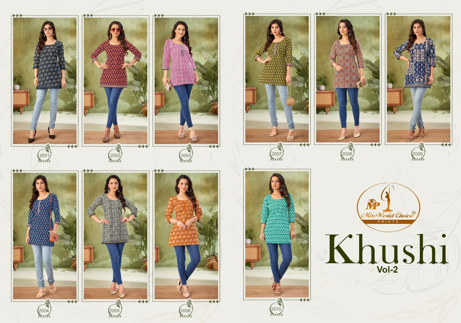 Khushi Vol 2 Miss World Choice Cotton Short Kurtis Wholesale Price