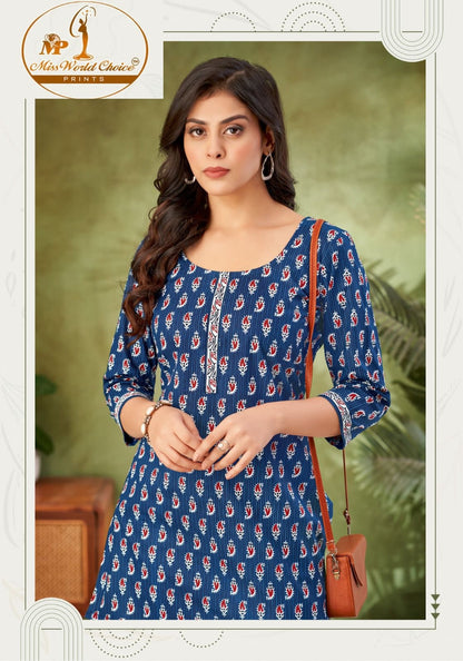 Khushi Vol 2 Miss World Choice Cotton Short Kurtis Wholesale Price