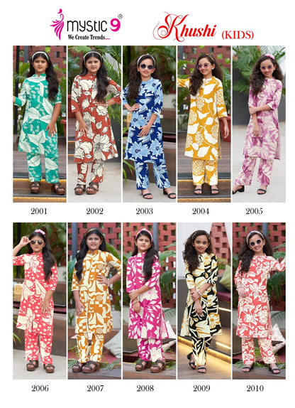 Khushi Vol 2 Mystic 9 Viscose Girls Co Ord Set Wholesaler India