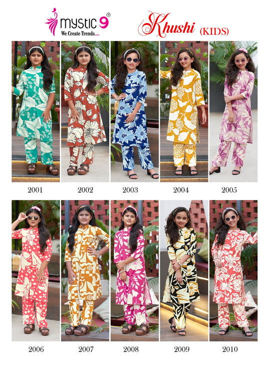 Khushi Vol 2 Mystic 9 Viscose Girls Co Ord Set Wholesaler India
