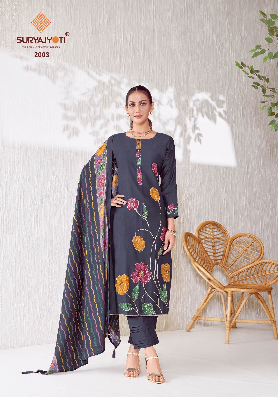 Khushi Vol 2 Suryajyoti Vertigan Pant Style Suits Wholesale Rate