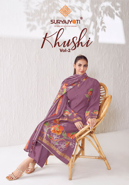 Khushi Vol 2 Suryajyoti Vertigan Pant Style Suits Wholesale Rate