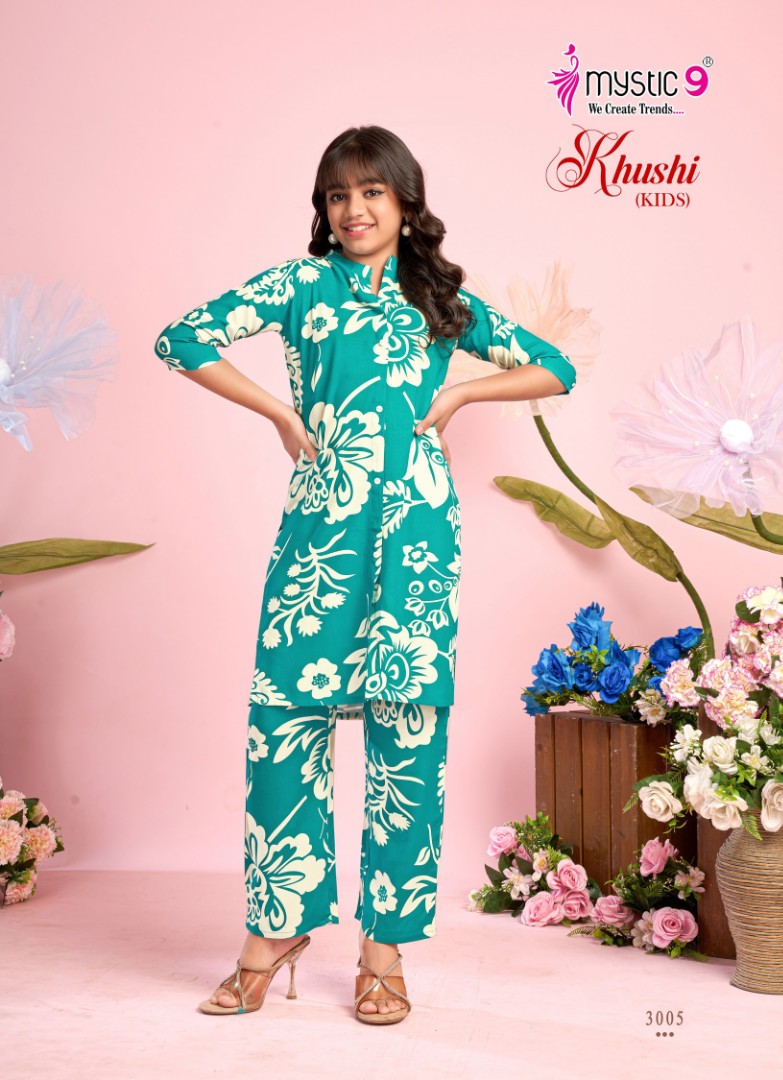 Khushi Vol 3 Mystic 9 Viscose Girls Co Ord Set Manufacturer