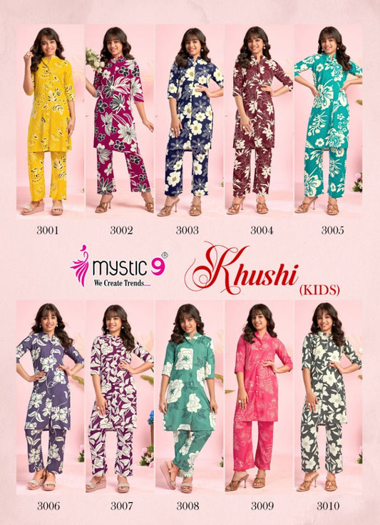 Khushi Vol 3 Mystic 9 Viscose Girls Co Ord Set Manufacturer