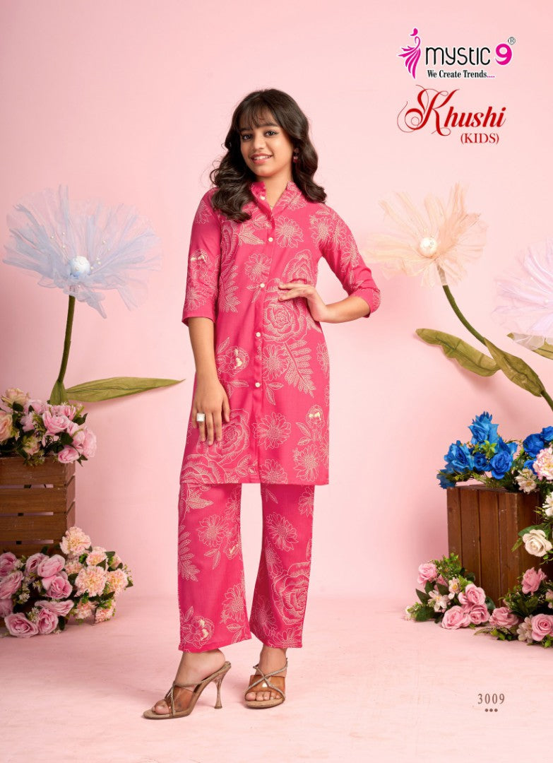 Khushi Vol 3 Mystic 9 Viscose Girls Co Ord Set Manufacturer