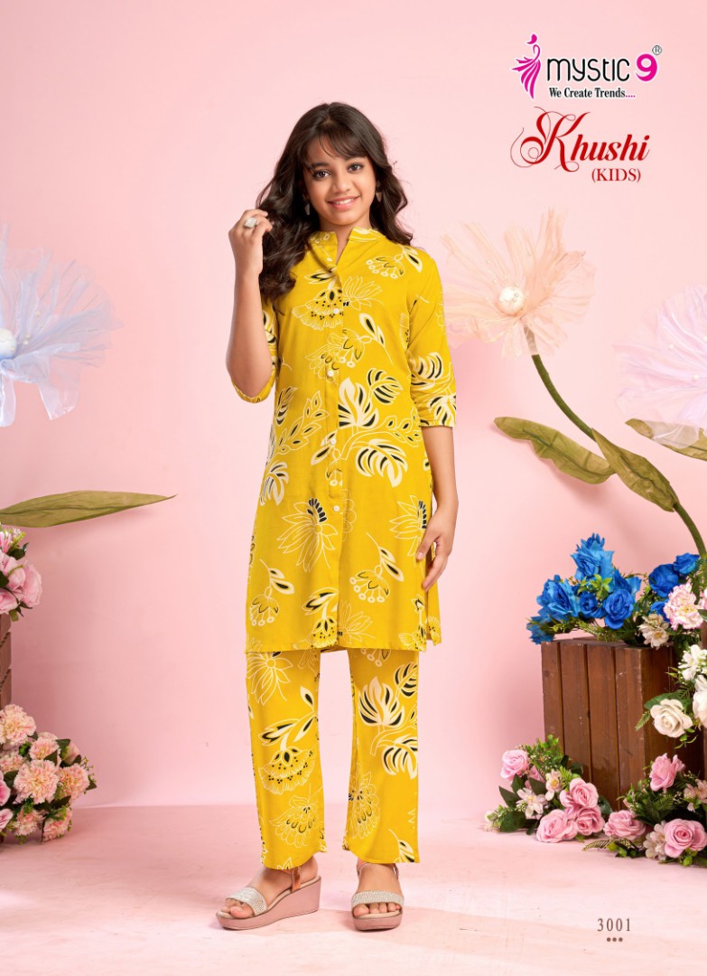 Khushi Vol 3 Mystic 9 Viscose Girls Co Ord Set Manufacturer