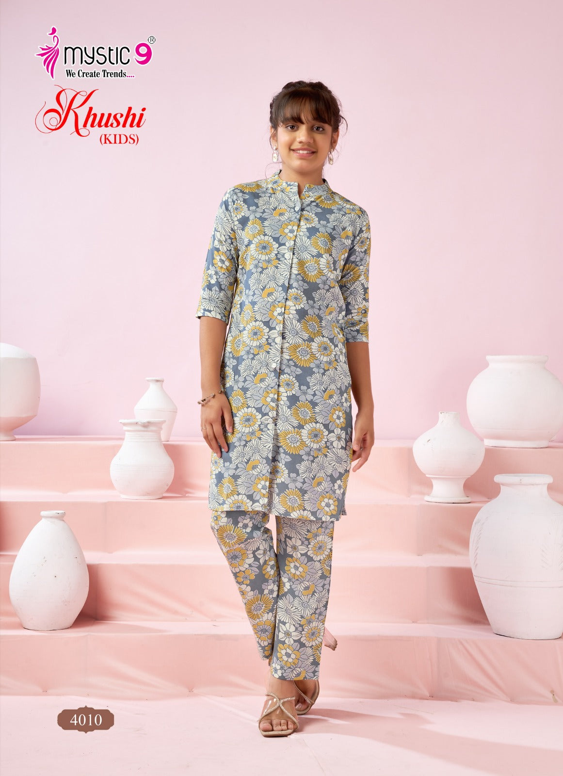 Khushi Vol 4 Mystic 9 Viscose Girls Co Ord Set Exporter Ahmedabad