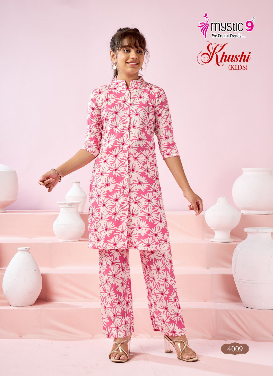 Khushi Vol 4 Mystic 9 Viscose Girls Co Ord Set Exporter Ahmedabad
