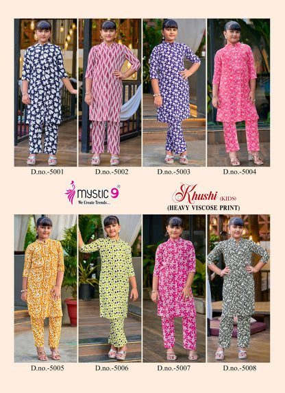 Khushi Vol 5 Mystic 9 Viscose Girls Co Ord Set Exporter Ahmedabad