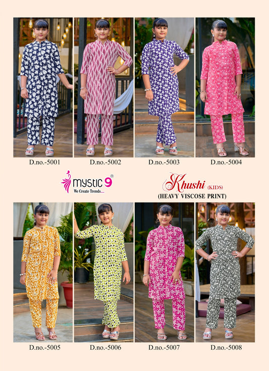 Khushi Vol 5 Mystic 9 Viscose Girls Co Ord Set Exporter Ahmedabad
