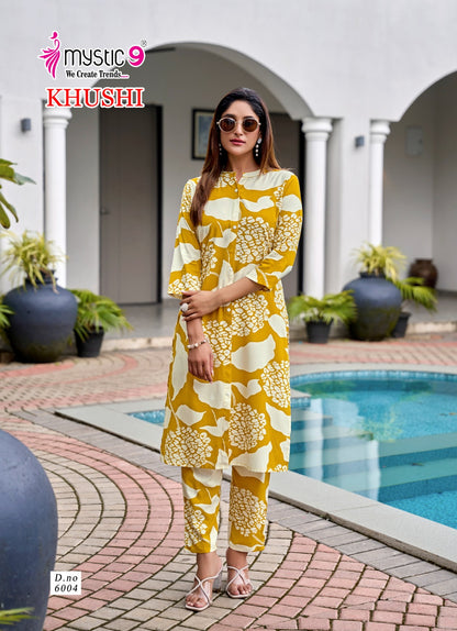 Khushi Vol 6 Mystic 9 Viscose Co Ord Set Wholesaler