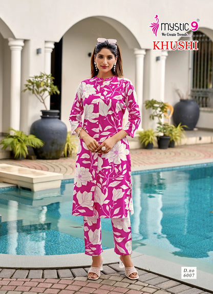 Khushi Vol 6 Mystic 9 Viscose Co Ord Set Wholesaler