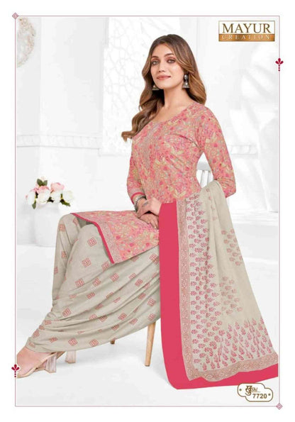 ख़ुशी वॉल्यूम 77 मयूर क्रिएशन कॉटन ड्रेस मटीरियल निर्यातक