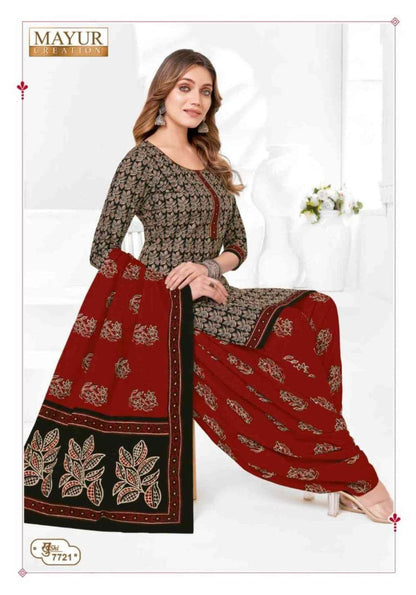 ख़ुशी वॉल्यूम 77 मयूर क्रिएशन कॉटन ड्रेस मटीरियल निर्यातक