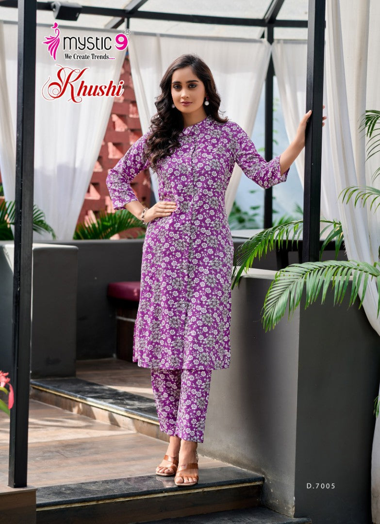 Khushi Vol 7 Mystic 9 Viscose Co Ord Set Wholesaler India