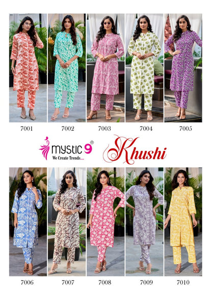 Khushi Vol 7 Mystic 9 Viscose Co Ord Set Wholesaler India