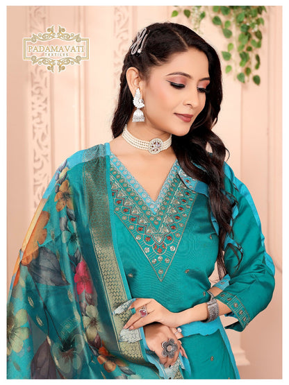 Khushi Vol 7 Pt Roman Silk Readymade Pant Style Suits Wholesaler Gujarat