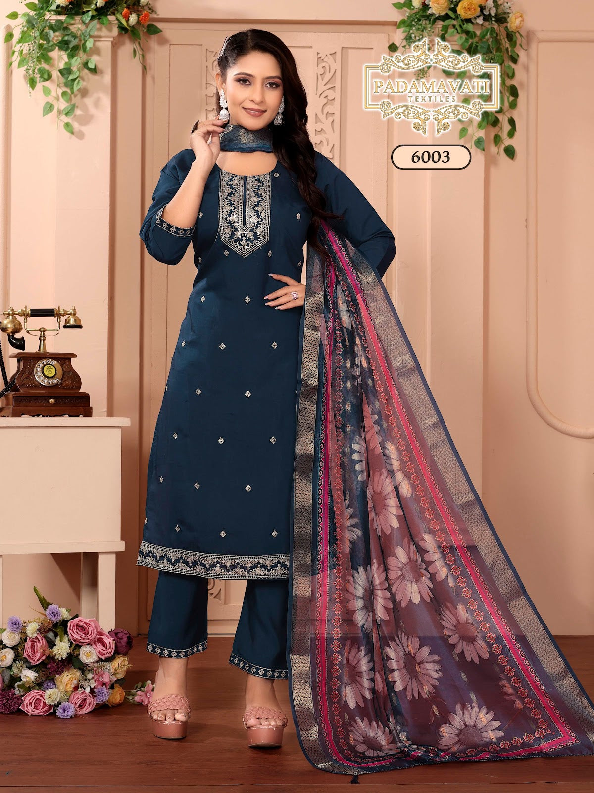 Khushi Vol 7 Pt Roman Silk Readymade Pant Style Suits Wholesaler Gujarat