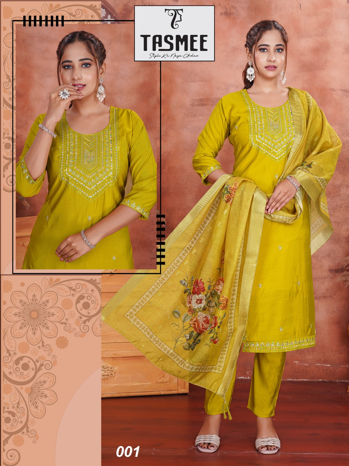 Khushi Vol 7 Tasmee Roman Silk Readymade Pant Style Suits Wholesale Rate