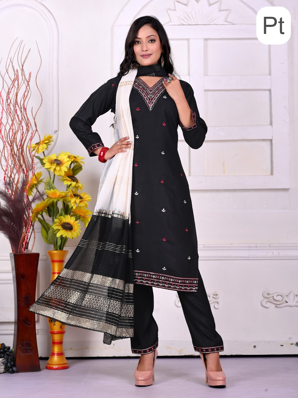 Khushi Vol 8 Pt Roman Silk Readymade Pant Style Suits Manufacturer