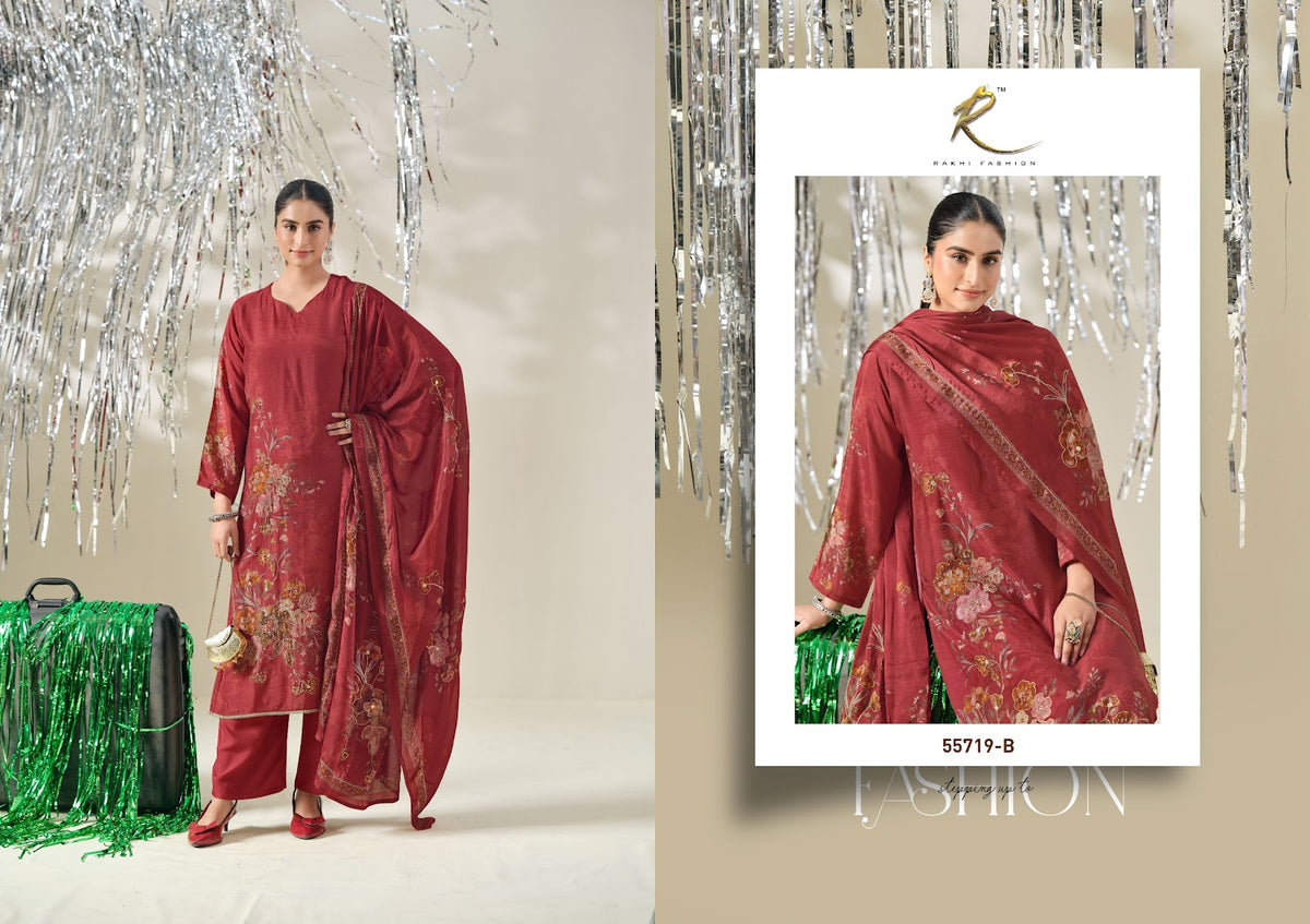 Khushiyo Ka Tyohar Rakhi Fashion Viscose Pant Style Suits Exporter