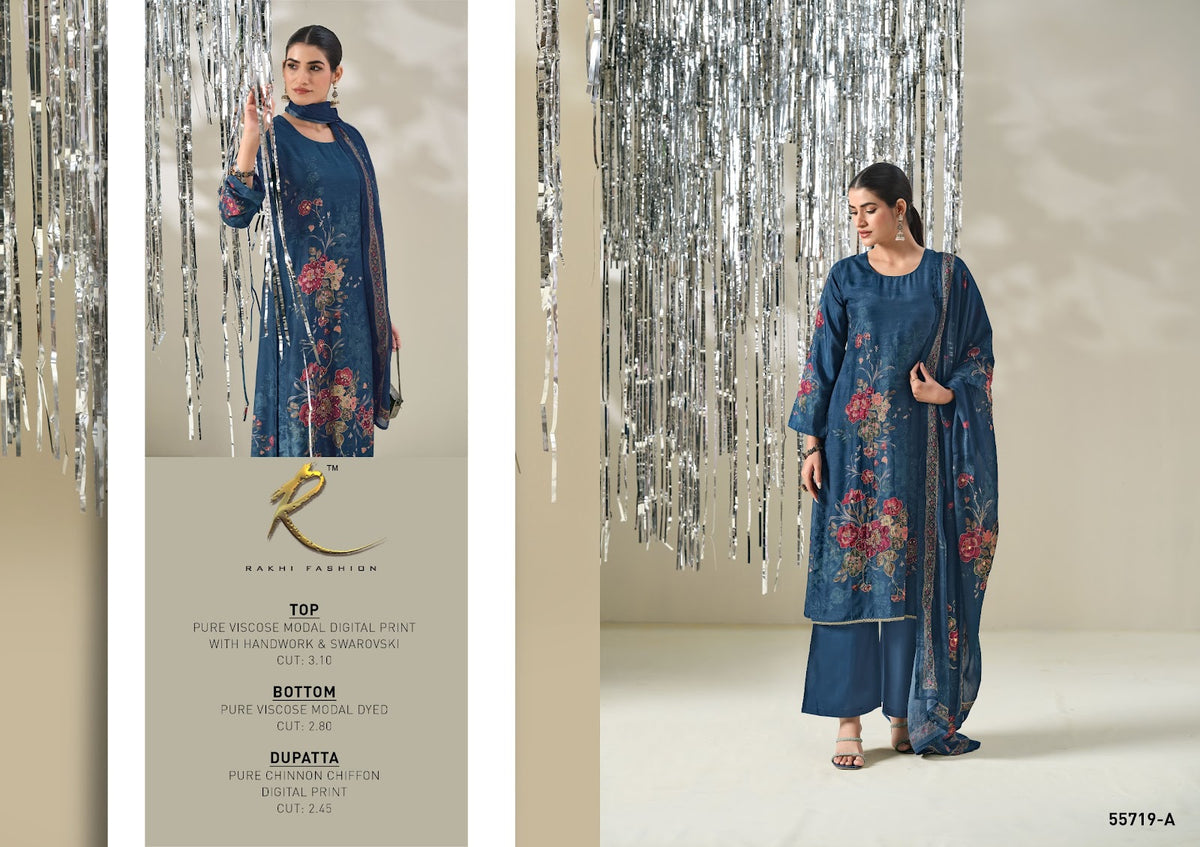 Khushiyo Ka Tyohar Rakhi Fashion Viscose Pant Style Suits Exporter