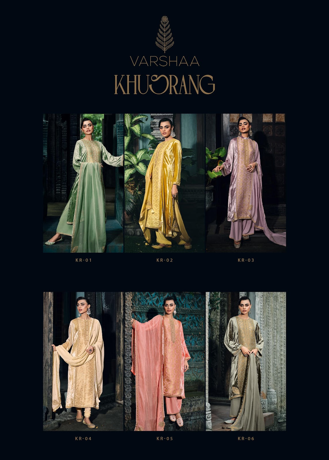 Khush Rang Varsha Fashions Velvet Suits Manufacturer India