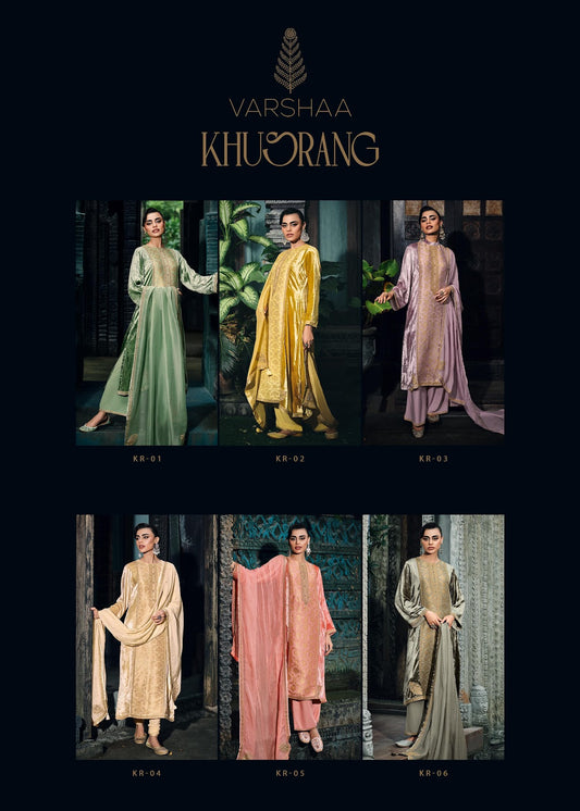 Khush Rang Varsha Fashions Velvet Suits Manufacturer India