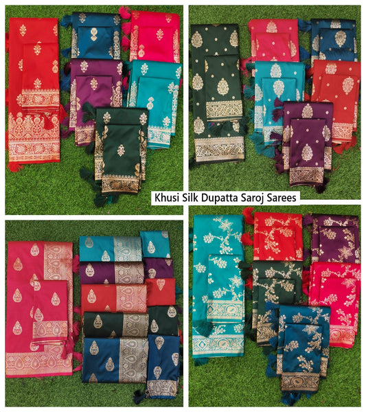Khusi Silk Dupatta Saroj Sarees Wholesale Price