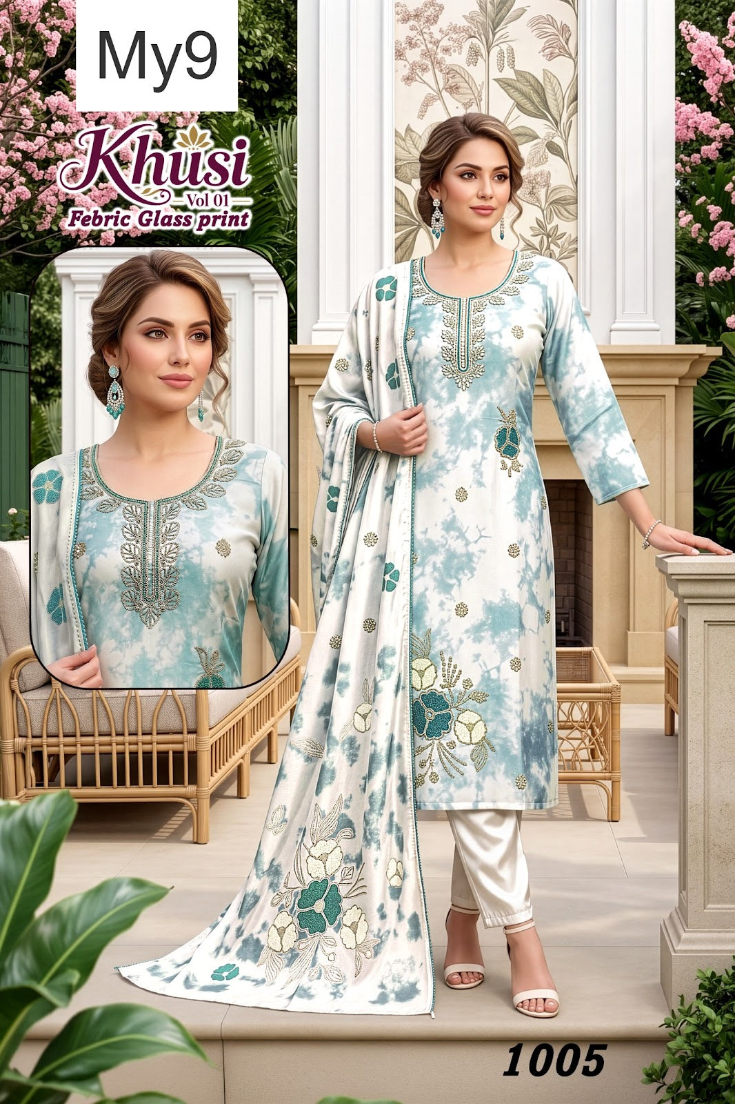 Khusi Vol 1 My9 Roman Readymade Pant Style Suits Wholesaler Ahmedabad
