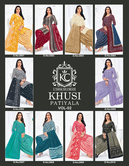 Khusi Vol 2 Kcf Readymade Cotton Patiyala Suits Wholesale Price